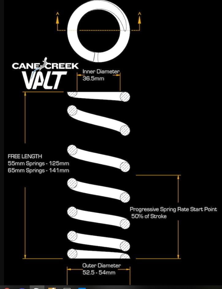 Cane Creek VALT® Progressive Fjær 45mm - Bilde 3