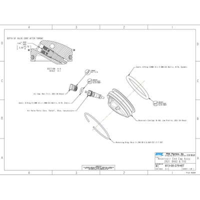 Fox Reservoir End Cap Assy – 2021 DHX2 & FX2