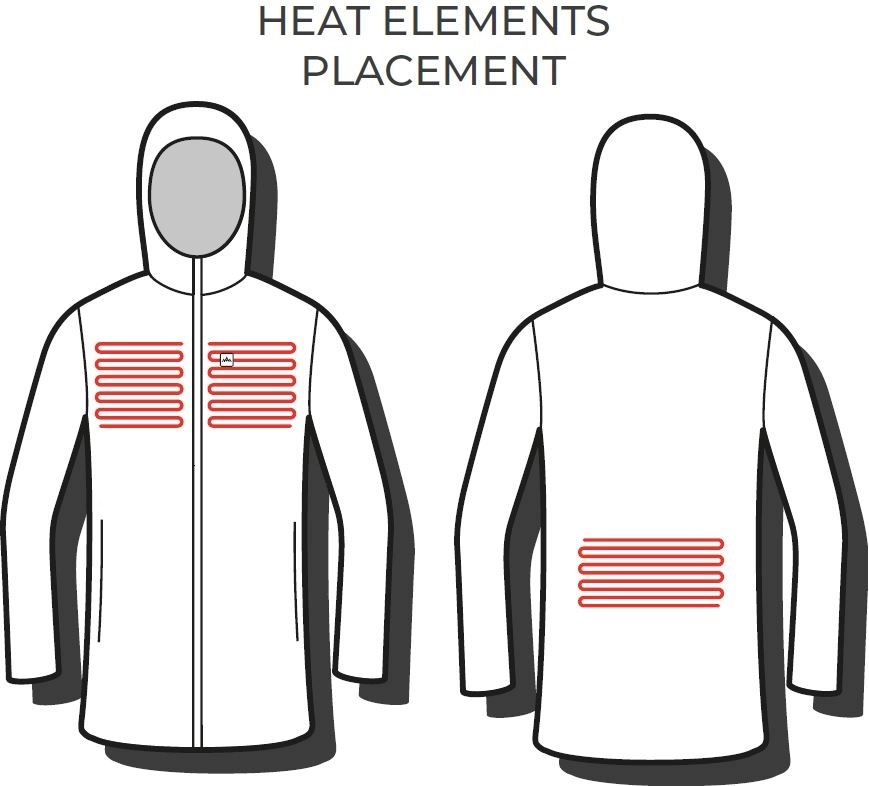 HeatX Heated Oslo Coat Mens - Blå - Bilde 22
