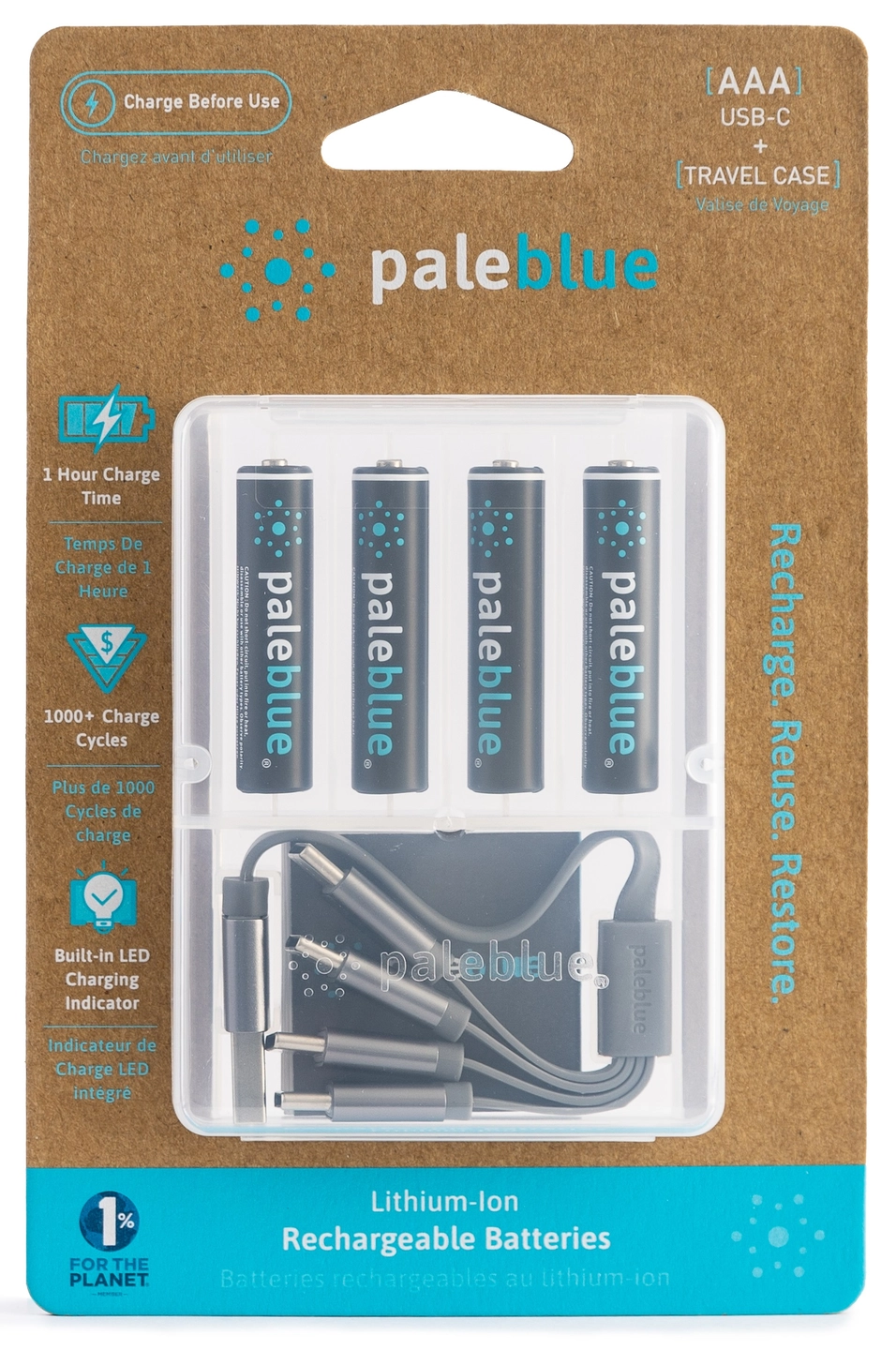 Pale Blue Li-Ion Rechargeabl AAA Battery - Bilde 2