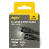 Aqiila Braided USB-C/USB-C 2.0 240W 1m - Bilde 3