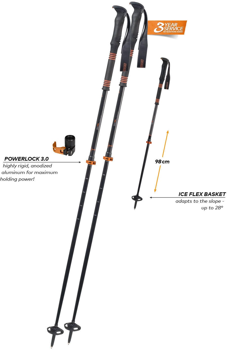 Komperdell Carbon C2 Ultralight - orange - Bilde 2