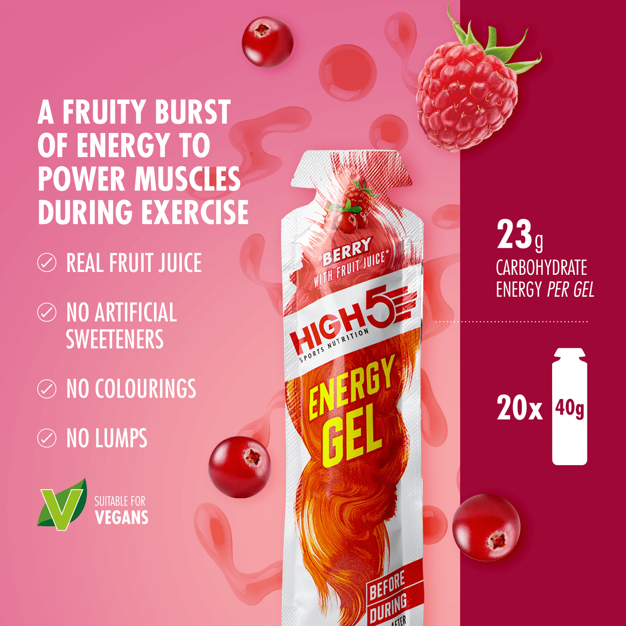 HIGH5 EnergyGel Bær - Bilde 5