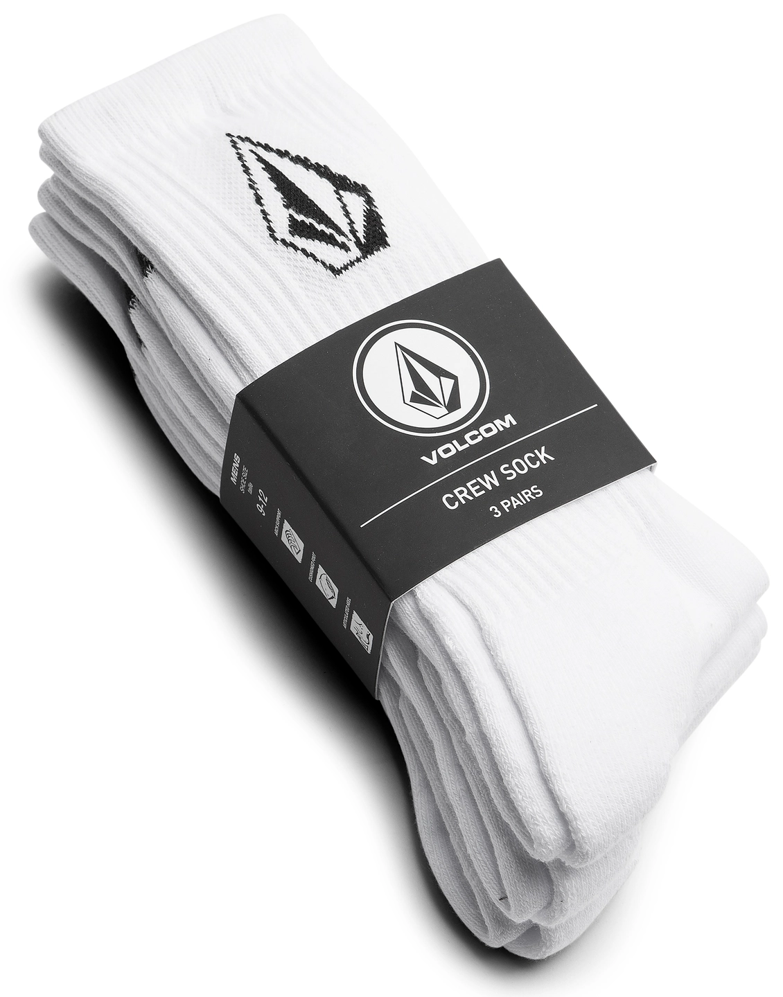 Volcom Full Stone Sock 3Pk – White - One Size - Bilde 3