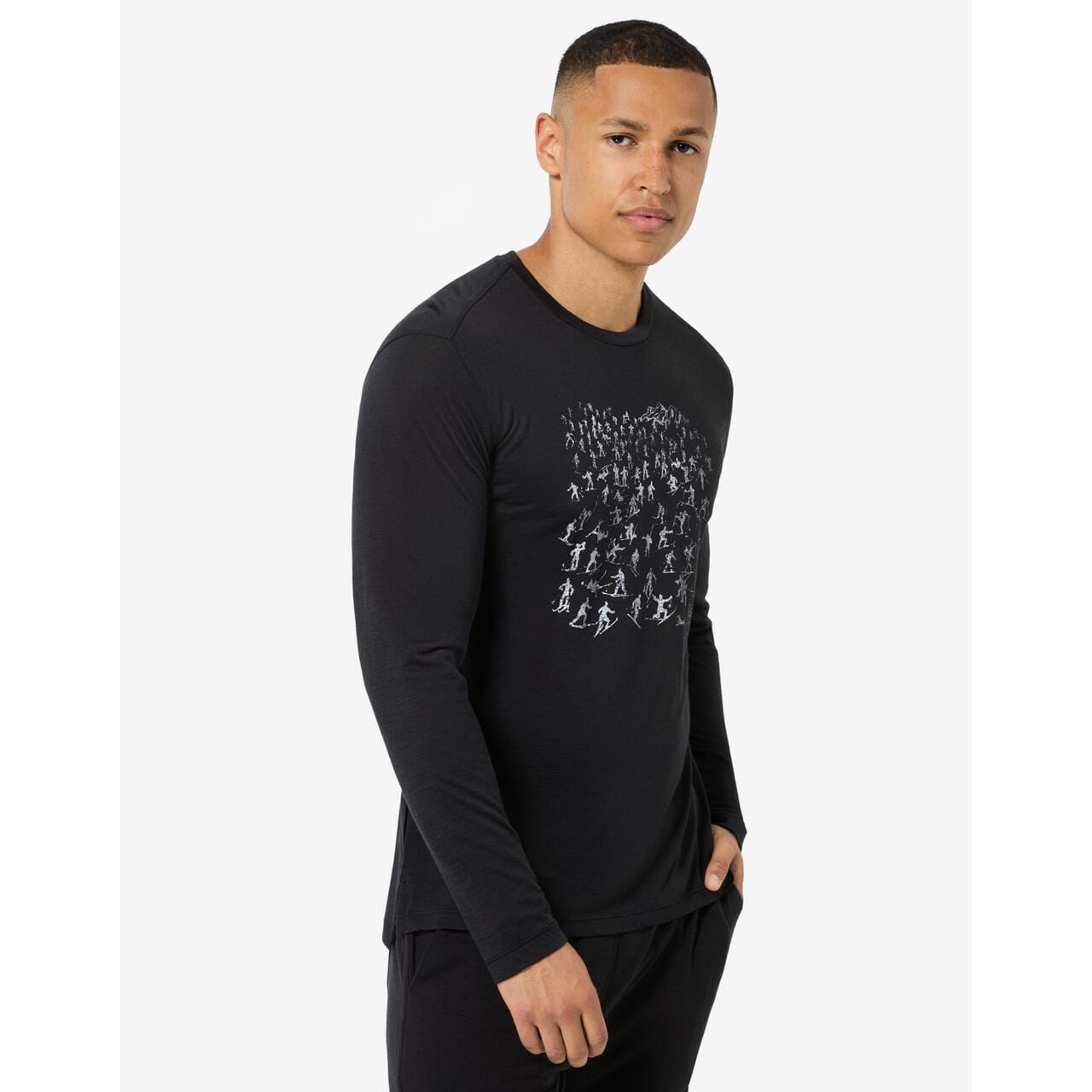 M Free Ski Tickets Ls - Jet Black/Vapor Grey - Bilde 3