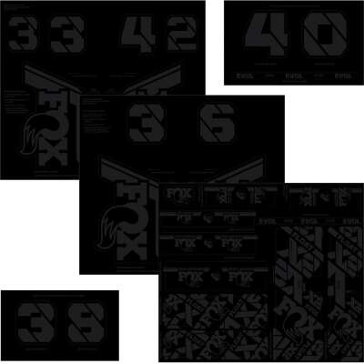 Fox Decal Fork and Shock Kit - stealth black