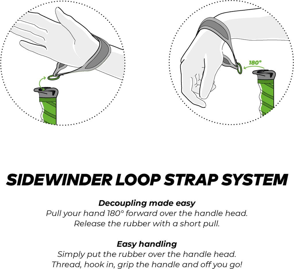 Komperdell Big Art TI - stripe black/neongreen - Bilde 3