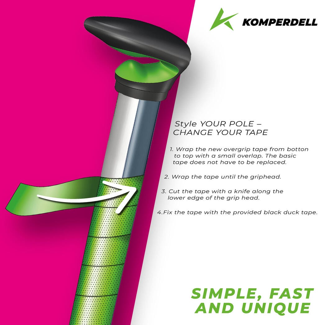 Komperdell Big Art TI - stripe black/neongreen - Bilde 4