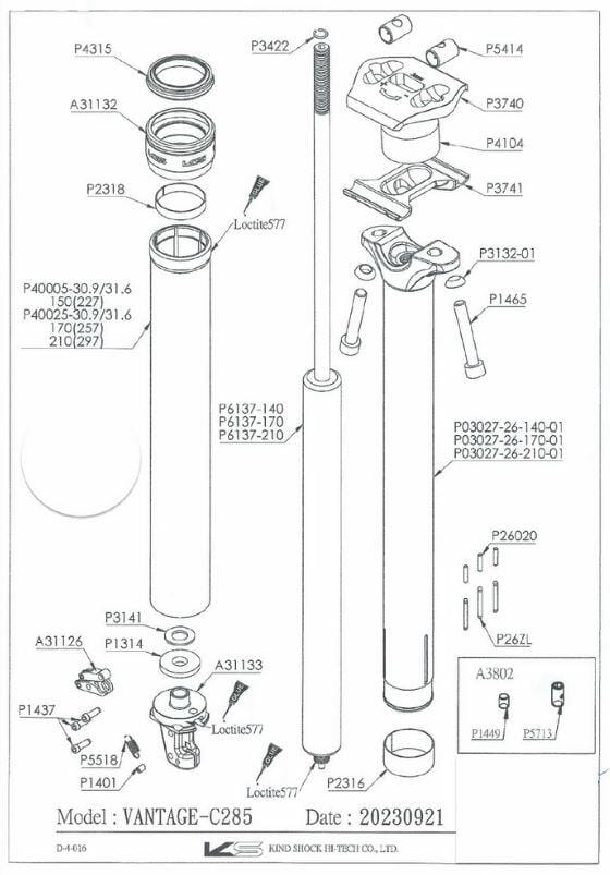 KS Vantage Cartridge – 170 - 140mm, 2023 >