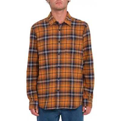 Volcom Caden Plaid LS - Brun