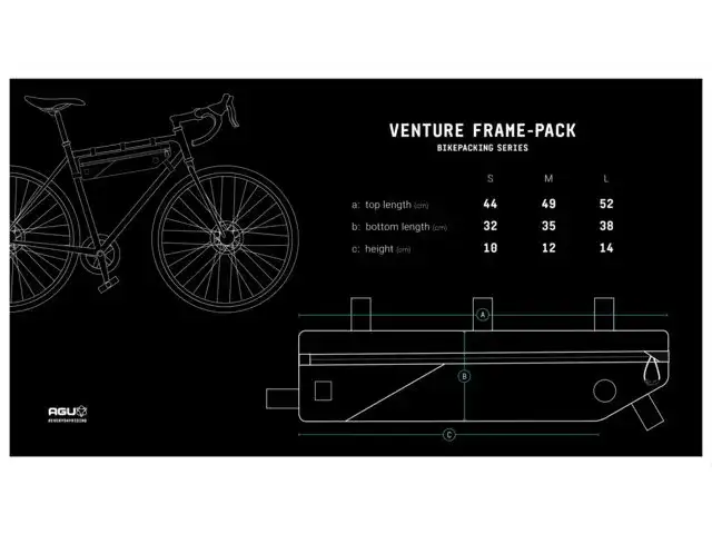AGU Venture Bikepacking Rammeveske - Sort - Bilde 6