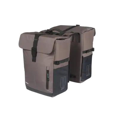 Basil Move MIK Sideveske Sett - Brun, 30 ltr, ink MIK System