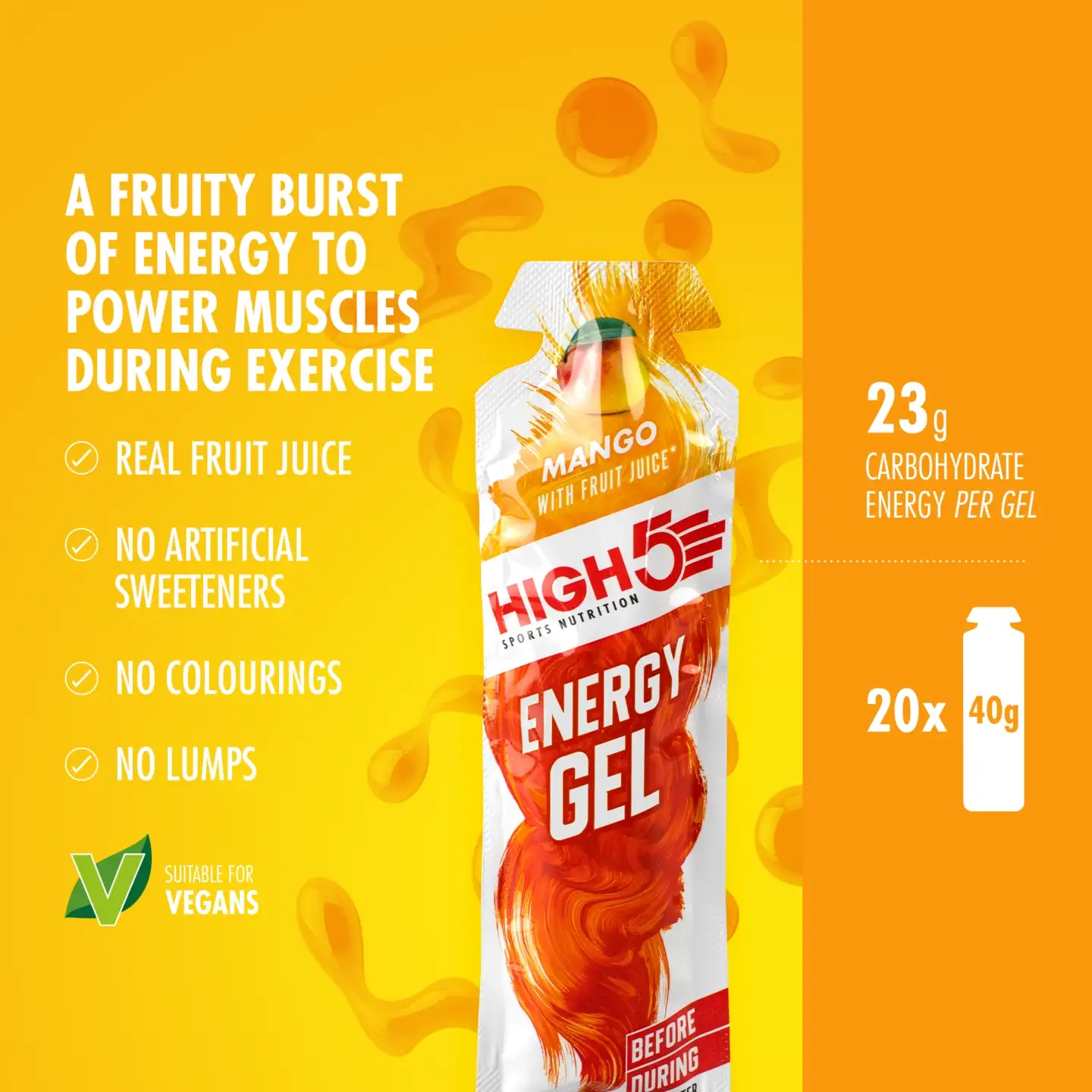 HIGH5 EnergyGel Mango - Bilde 5