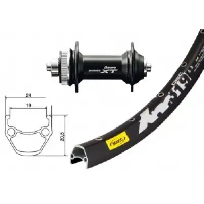 Hjul 27,5 foran / Shimano XT, Mavic XM