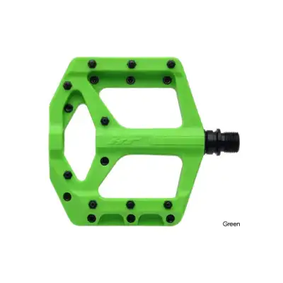 HT PA32A Supreme-C Platformpedal - Grønn – Nylon kompositt, 101x100mm,20-pins,345g