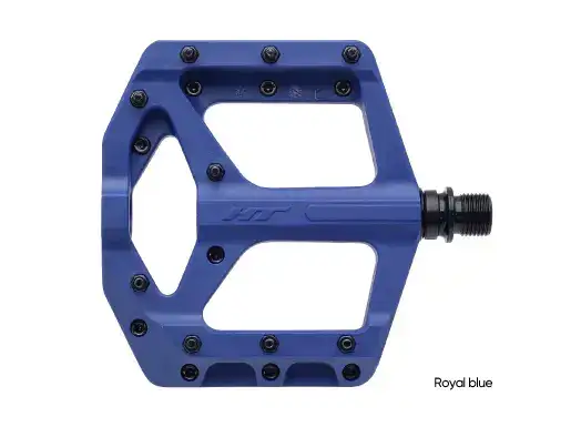 HT PA32A Supreme-C Platformpedal - Mørk Blå – Nylon kompositt, 101x100mm,20-pins,345g