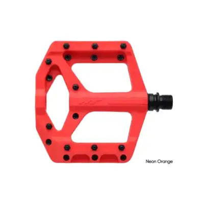 HT PA32A Supreme-C Platformpedal - Oransje – Nylon kompositt, 101x100mm,20-pins,345g