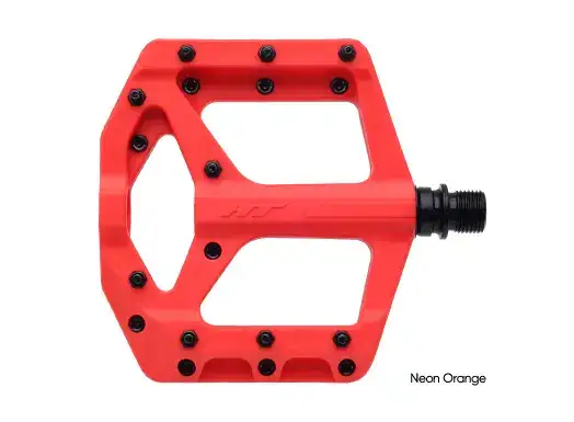 HT PA32A Supreme-C Platformpedal - Oransje – Nylon kompositt, 101x100mm,20-pins,345g