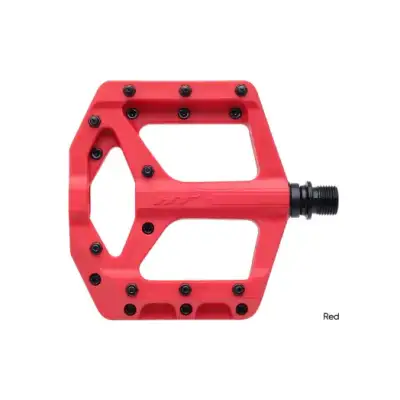 HT PA32A Supreme-C Platformpedal - Rød – Nylon kompositt, 101x100mm,20-pins,345g
