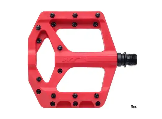 HT PA32A Supreme-C Platformpedal - Rød – Nylon kompositt, 101x100mm,20-pins,345g