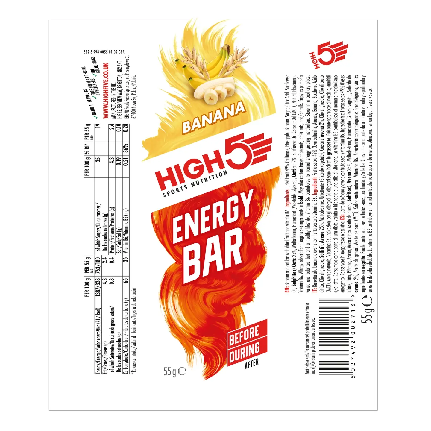 HIGH5 EnergyBar Banan - Bilde 5