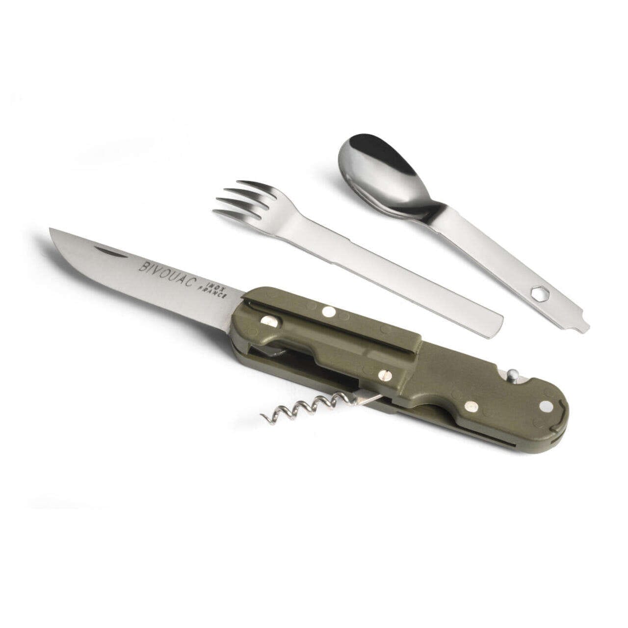 TB Outdoor BIVOUAC KNIFE GREEN HANDLE