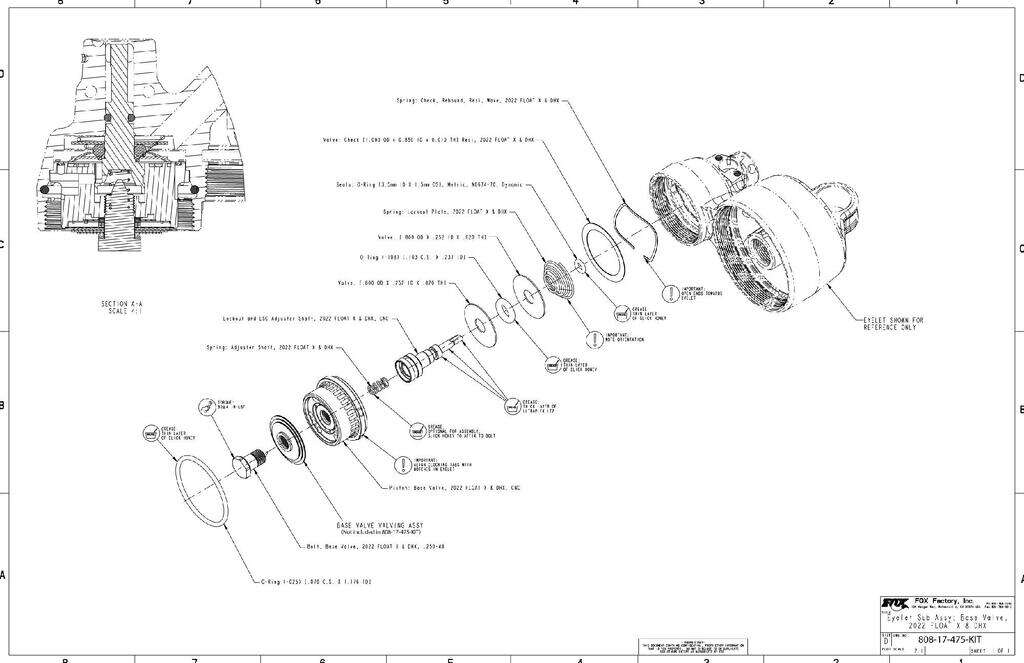 Fox Eyelet Sub Assy: Base Valve