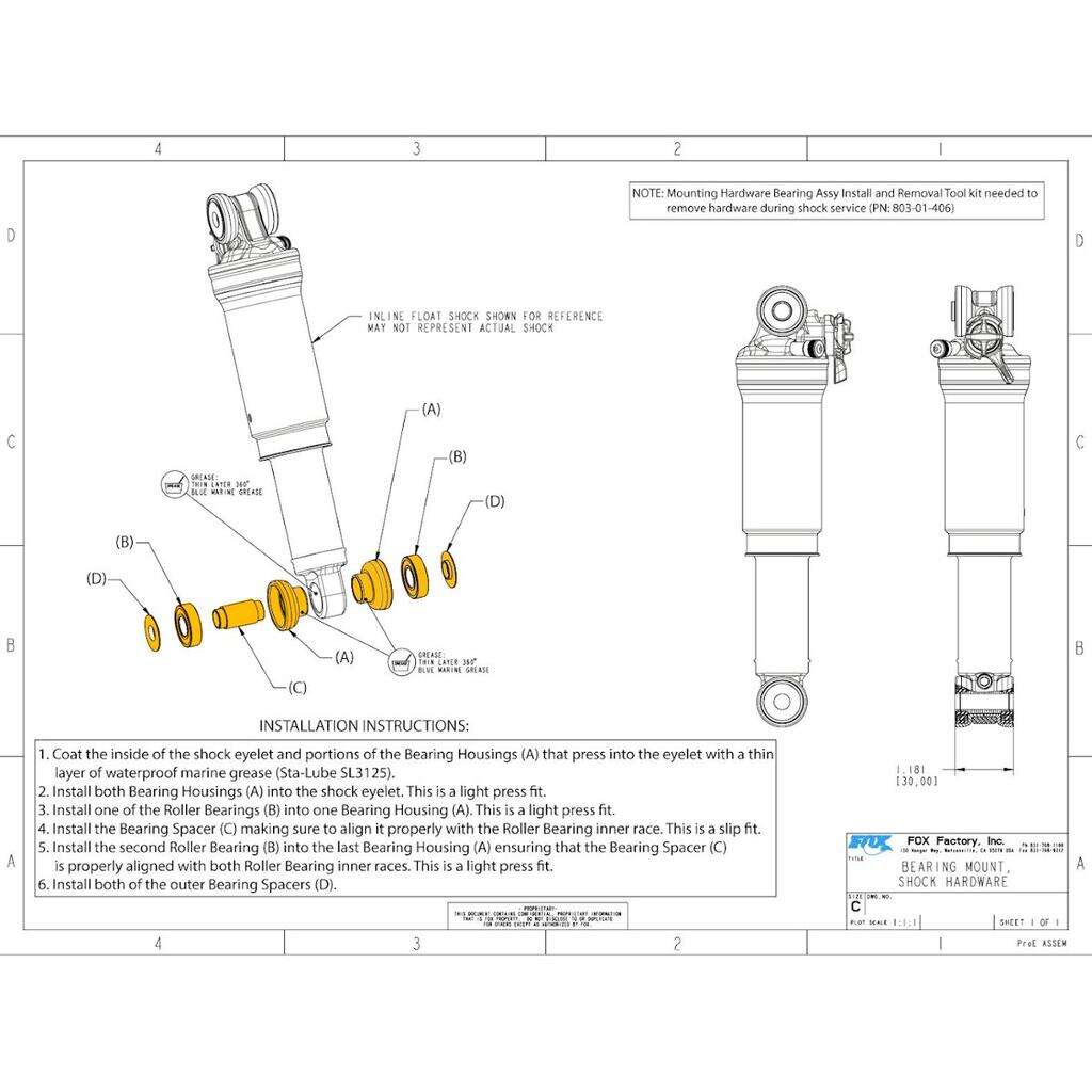Fox Mounting Hardware: Bearing Assy - Bilde 2