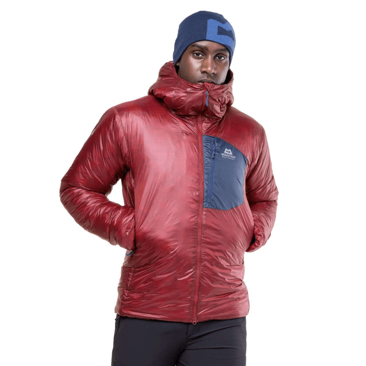 Mountain Equipment Oreus jakke med hette – herre, Merlot/Admiral Blue - Bilde 9