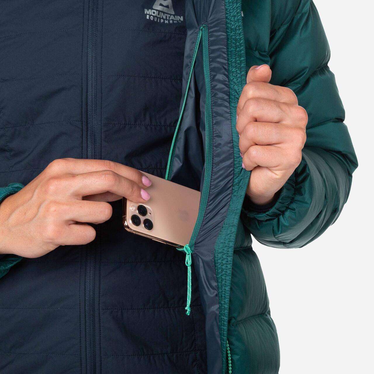 Mountain Equipment Senja jakke – dame, Deep Teal - DeepTeal/DeepTeal - Bilde 7