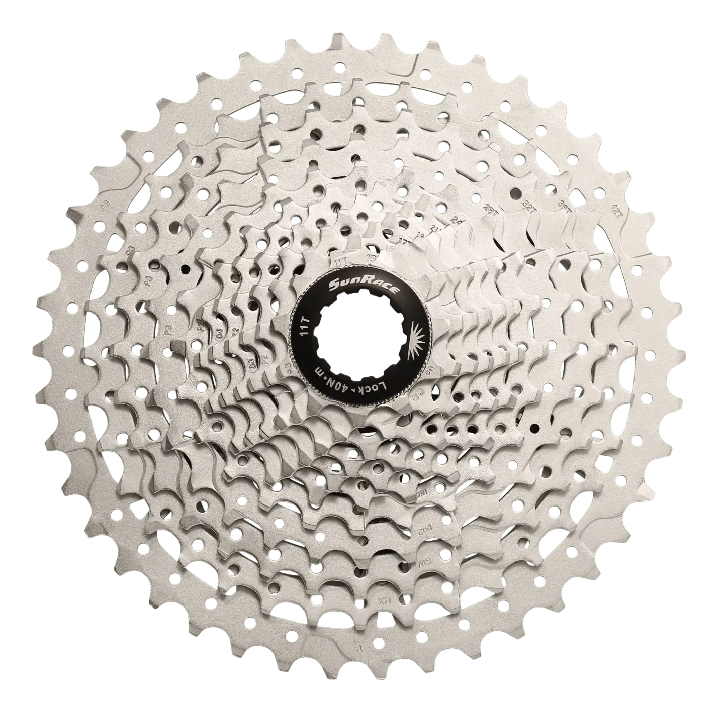 Sunrace MS8 11-Delt HG Kassett – 11-42T, 465g, Sølv, Shimano HG