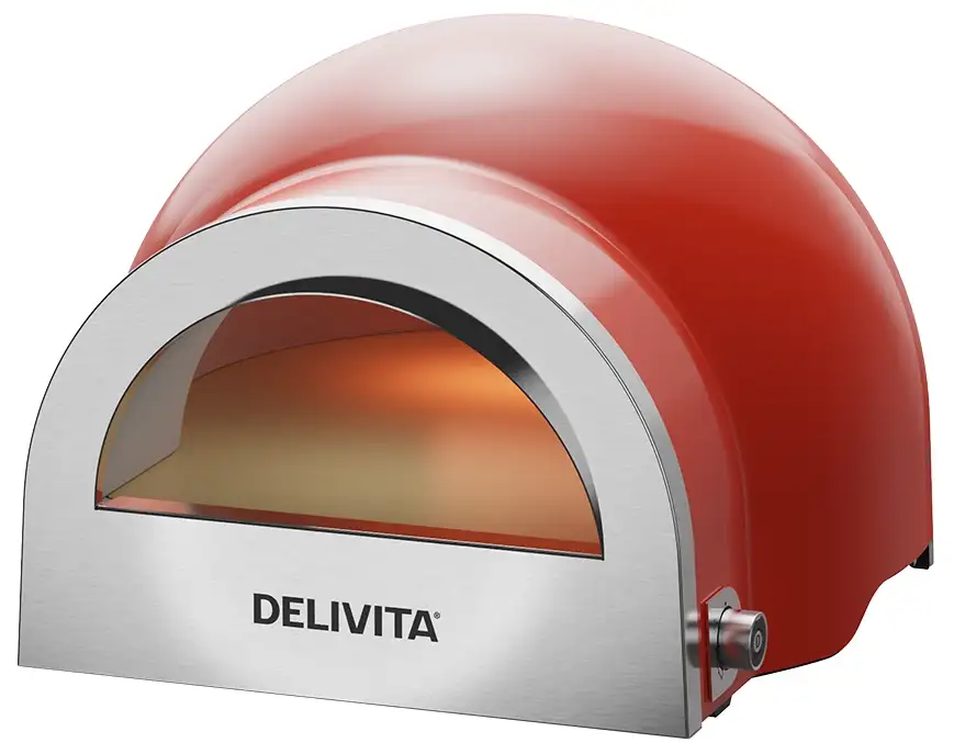 Delivita Flow Dual-Fuel Pizza Oven – Chilli Red