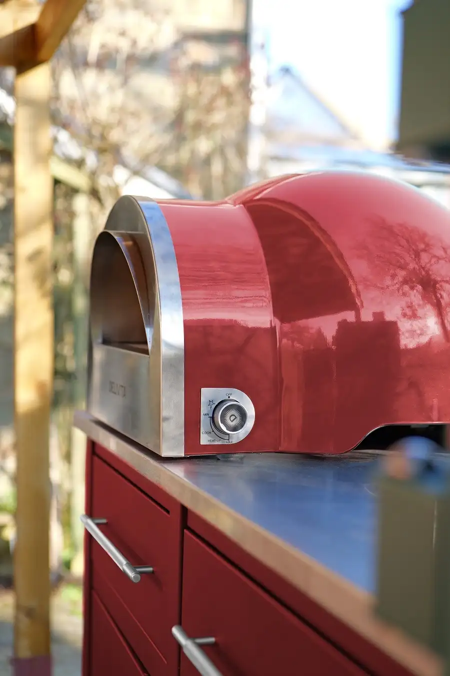 Delivita Flow Dual-Fuel Pizza Oven – Chilli Red - Bilde 7