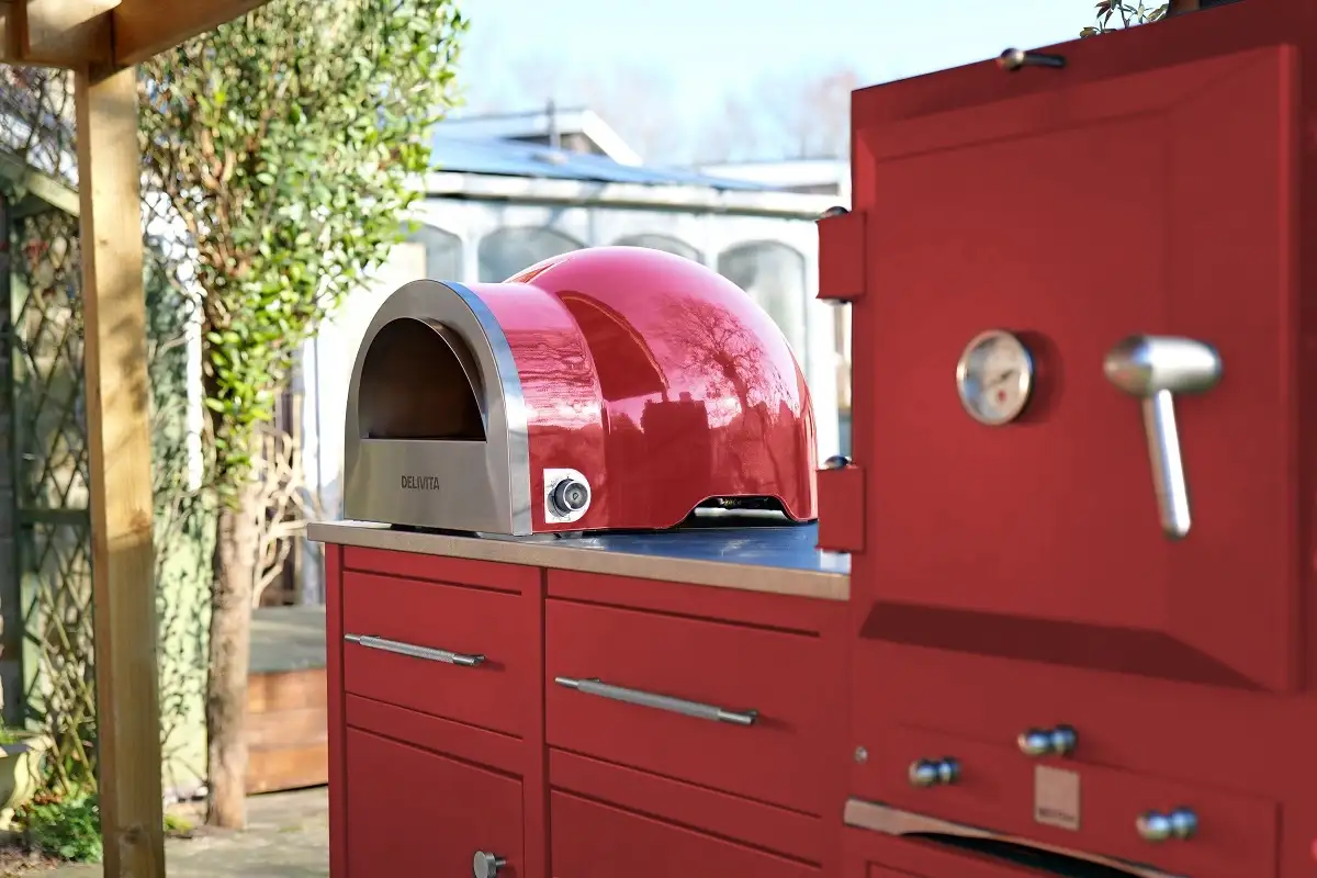 Delivita Flow Dual-Fuel Pizza Oven – Chilli Red - Bilde 8