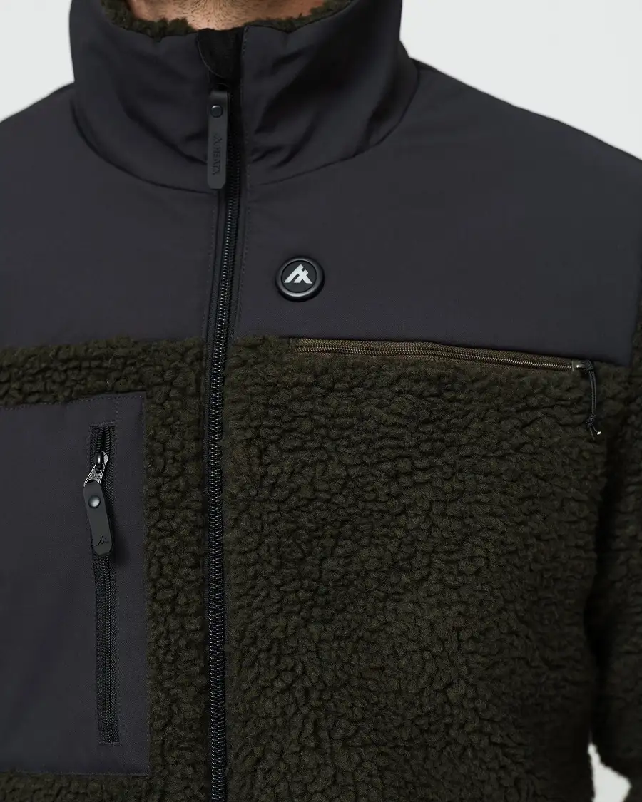 HeatX Hybrid Pile Jacket – Olive/Black - Battery Heated - Bilde 14