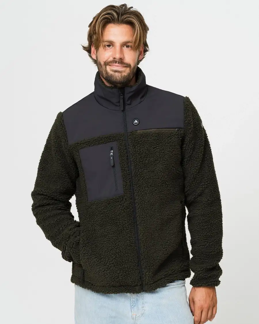 HeatX Hybrid Pile Jacket – Olive/Black - Battery Heated - Bilde 6