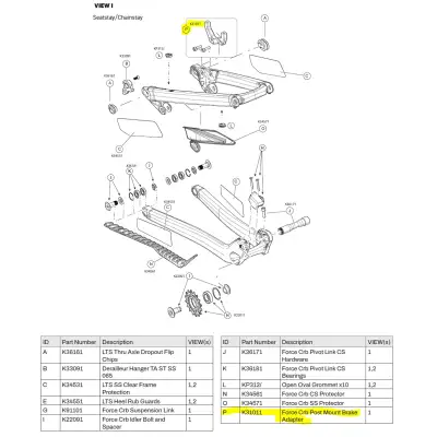 FS Crb 29 Post Mount Brake Adapter