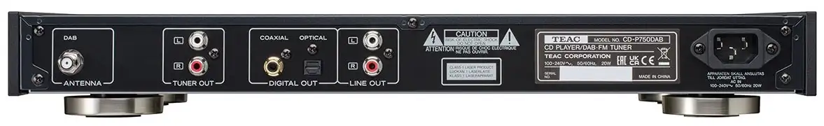 TEAC CD-P750DAB CD Player/DAB+/FM – Black - Bilde 2