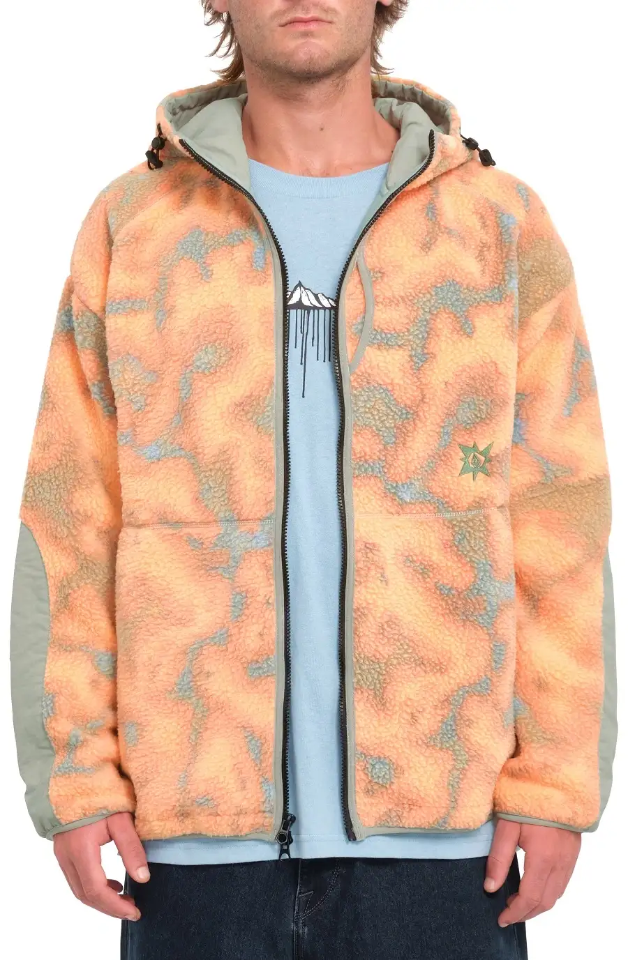 Volcom TT B Iguchi Zip Fleece – Orange