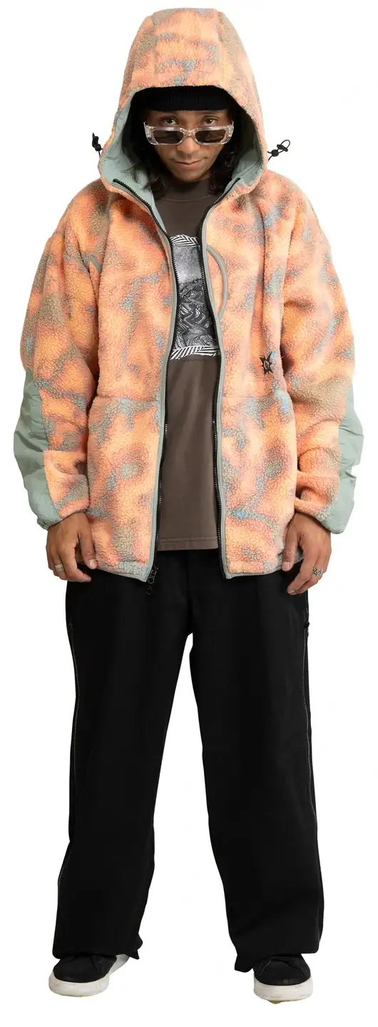 Volcom TT B Iguchi Zip Fleece – Orange - Bilde 5