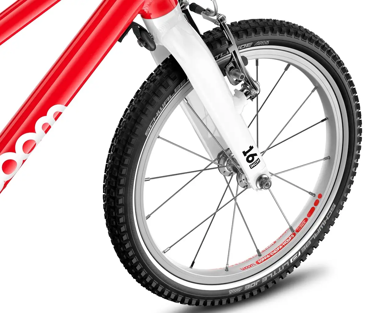 Woom Go 3 16" – 5,7kg, 4-6 år, 105-120cm, Red - Bilde 8