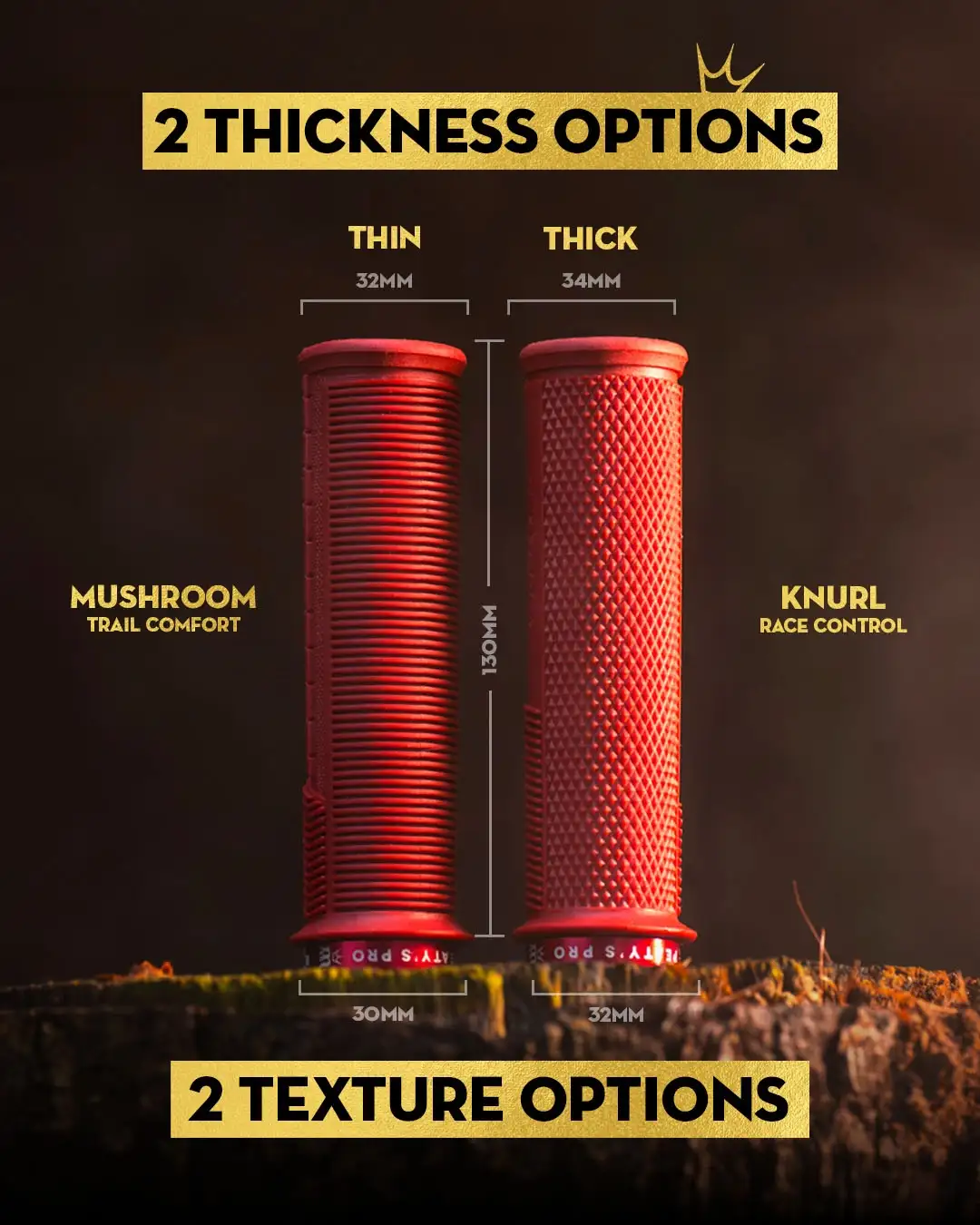 Peaty's Monarch Pro Grip Knurl – Thick - Storm Blue - Bilde 8