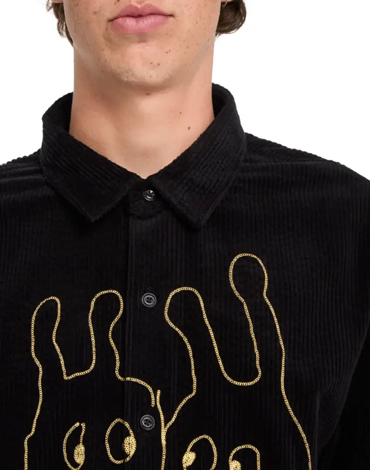 Volcom FA Ozzy Cord LS – Black - Bilde 2