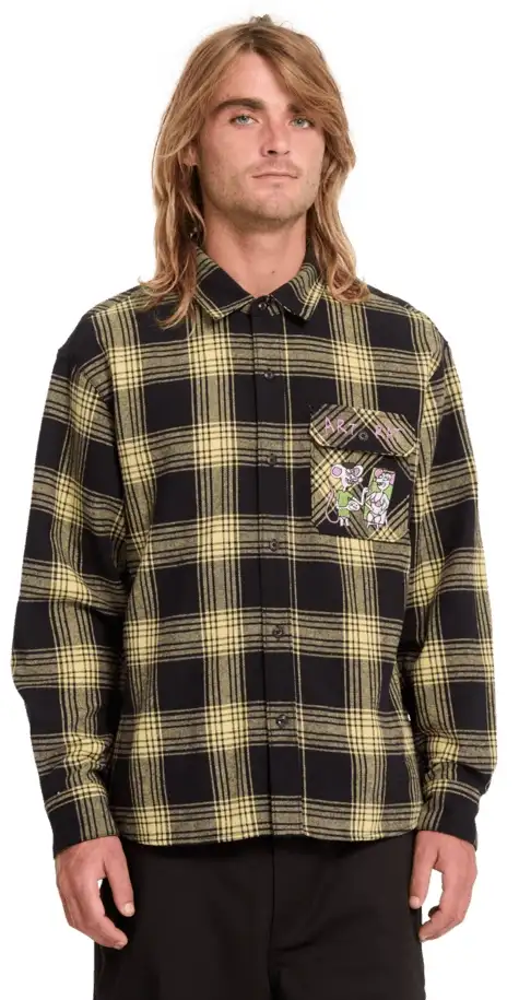 Volcom FA Ozzy Plaid LS – Yellow