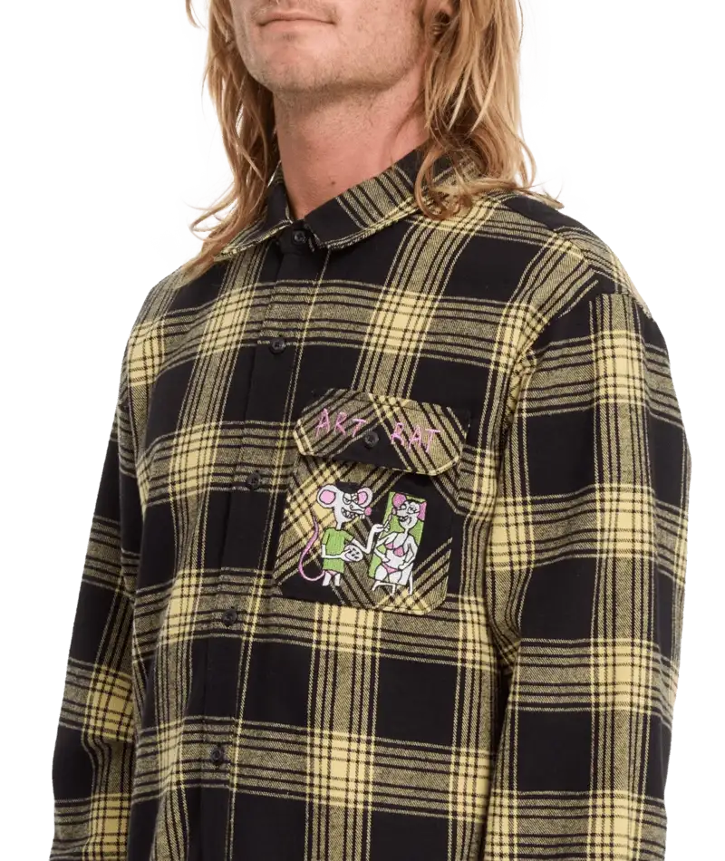 Volcom FA Ozzy Plaid LS – Yellow - Bilde 3