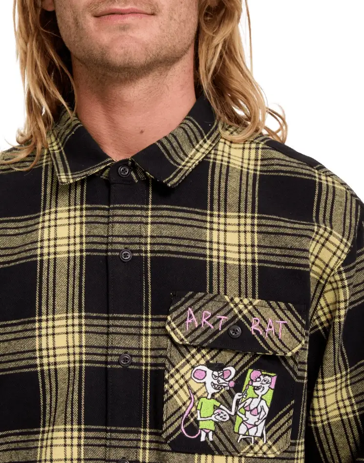 Volcom FA Ozzy Plaid LS – Yellow - Bilde 4