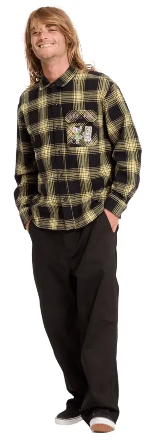 Volcom FA Ozzy Plaid LS – Yellow - Bilde 5