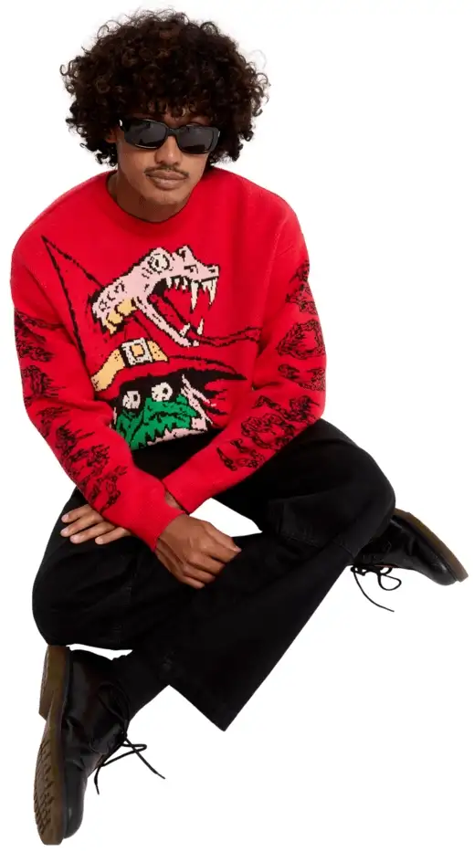 Volcom JJ Villard Sweater – Red - Bilde 5
