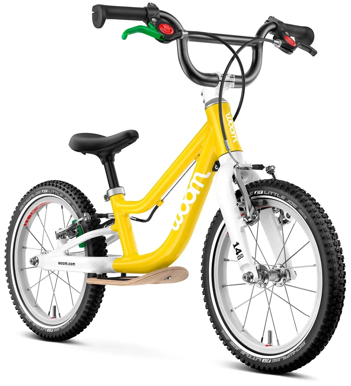 Woom Go 1 Plus 14" – 4,45kg, 3-4,5 år, 95-110cm, Green