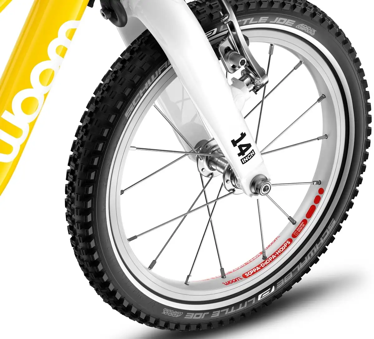 Woom Go 1 Plus 14" – 4,45kg, 3-4,5 år, 95-110cm, Green - Bilde 10